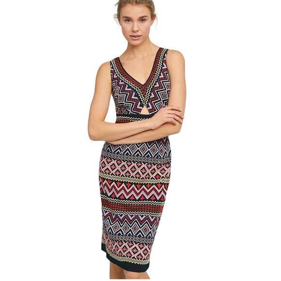 Anthropologie Akemi + Kin Women's Geo-Embroidered Column Dress Size 4 NWT $168 - Picture 1 of 12